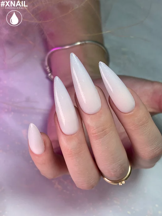 XNAIL PROFESSIONAL Камуфлирующая база для ногтей цветная молочная с блестками, вариант, фото 6
