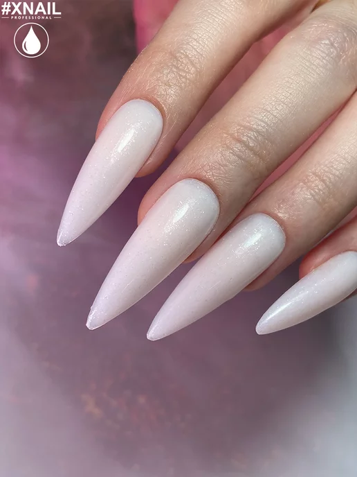 XNAIL PROFESSIONAL Камуфлирующая база для ногтей цветная молочная с блестками, вариант, фото 7