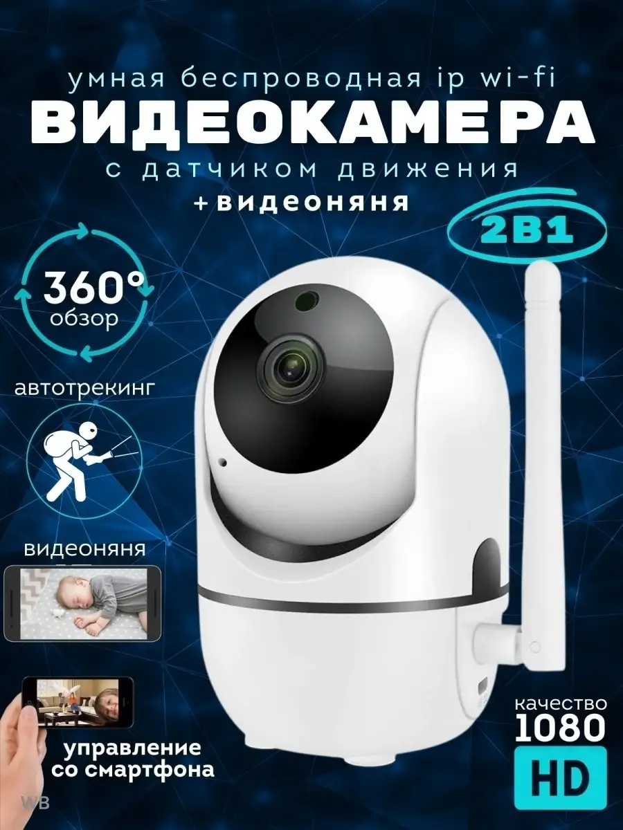 Камера видеонаблюдения Wi-Fi IP видео-няня DSD7 90239466 купить за 818 ₽ в  интернет-магазине Wildberries