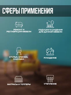 Мебельный листовой поролон LR5014 160х200х4 см FoamLine. Цвет белый. Вид 3.