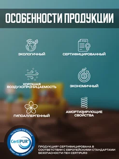 Мебельный листовой поролон LR5014 160х200х4 см FoamLine. Цвет белый. Вид 4.