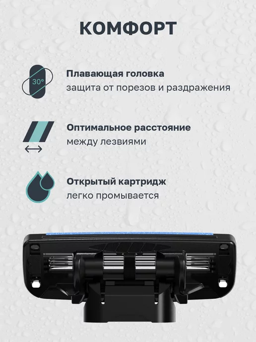 Лезвия кассеты для бритья сменные, 4 шт, фото 4