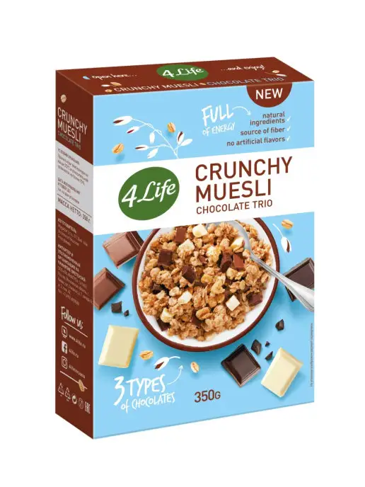 4Life Мюсли хрустящие "Chocolate trio" 350 гр, 350 г