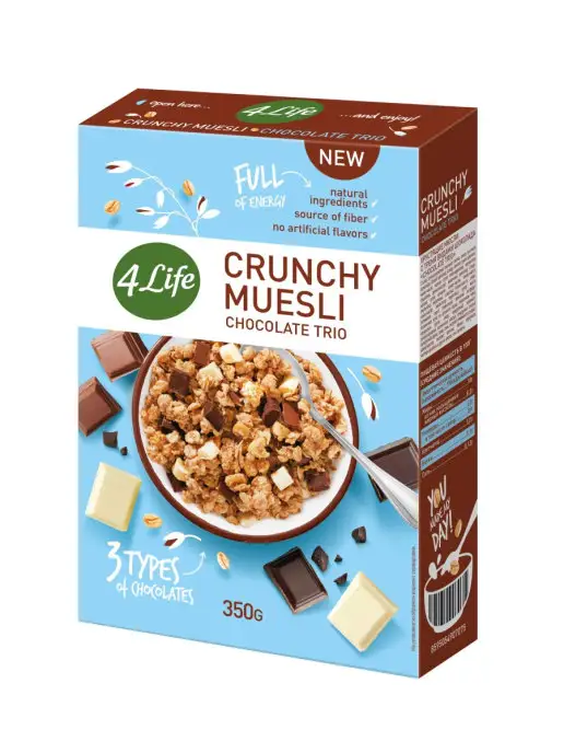 4Life Мюсли хрустящие "Chocolate trio" 350 гр, 350 г, фото 2
