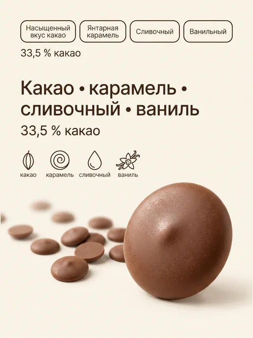 CALLEBAUT Шоколад кондитерский молочный Каллебаут 33,6% 2,5кг, 2,5 кг, фото 4