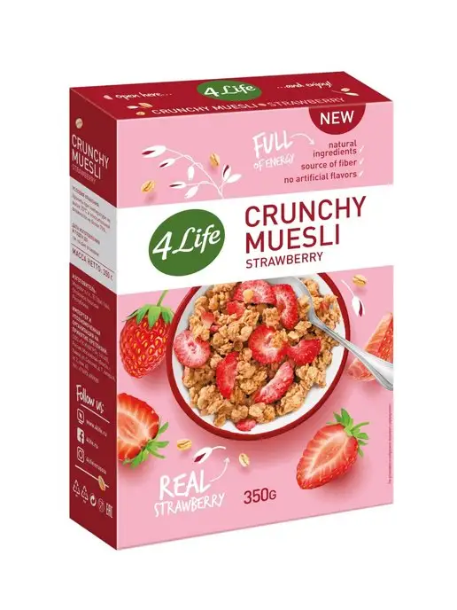 4Life Мюсли хрустящие "Strawberry" 350 гр, 350 г