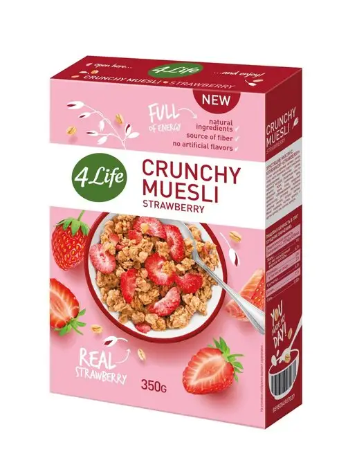 4Life Мюсли хрустящие "Strawberry" 350 гр, 350 г, фото 2