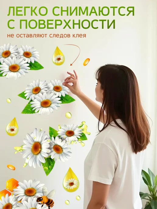stiker Наклейки интерьерные на стену кухни и декора, белый, фото 5
