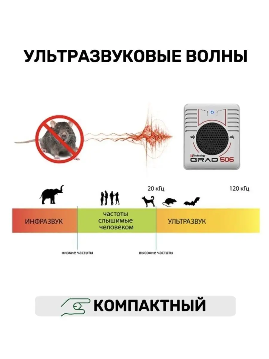 Садовый отпугиватель кротов и грызунов инфразвуковой с солнечной батареей SMART SENSOR Антикрот