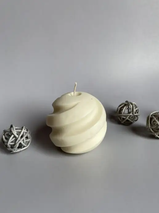 1001mold Форма для свечи мыла Шар Завитушка, вариант, фото 3