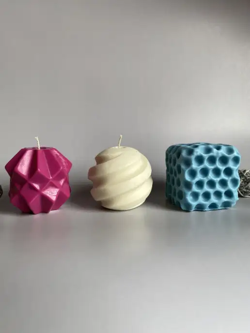 1001mold Форма для свечи мыла Шар Завитушка, вариант, фото 4