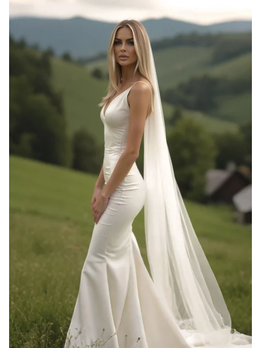 WedDay Фата свадебная длинная на гребне, вариант, фото 2
