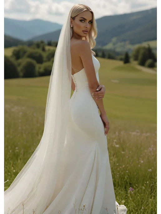 WedDay Фата свадебная длинная на гребне, вариант, фото 8