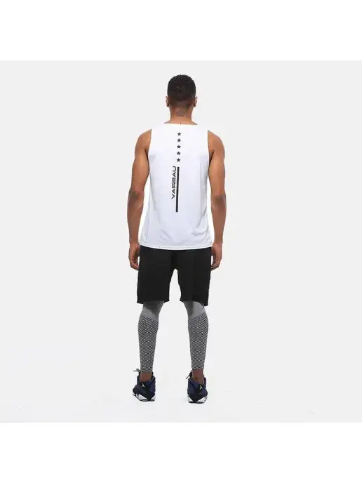 GIGANTEGYM Майка спортивная бодибилдинг, белый, фото 4