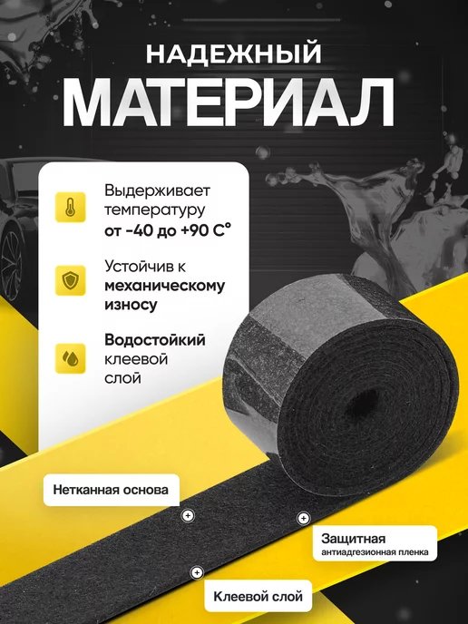SGM Антискрипная самоклеящаяся лента 1 м, 5 штук, 1 м, фото 2