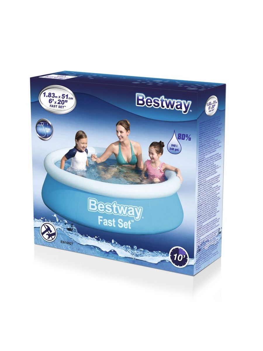 Бассейн надувной 183 51. Бассейн Bestway fast Set 57392, 183х51 см. Бассейн надувной 183х51см Bestway. Bestway бассейн надувной fast Set, PVC, 183x51см, 57392. Бассейн надувной fast Set 183 x 51 см 57392 4730494.