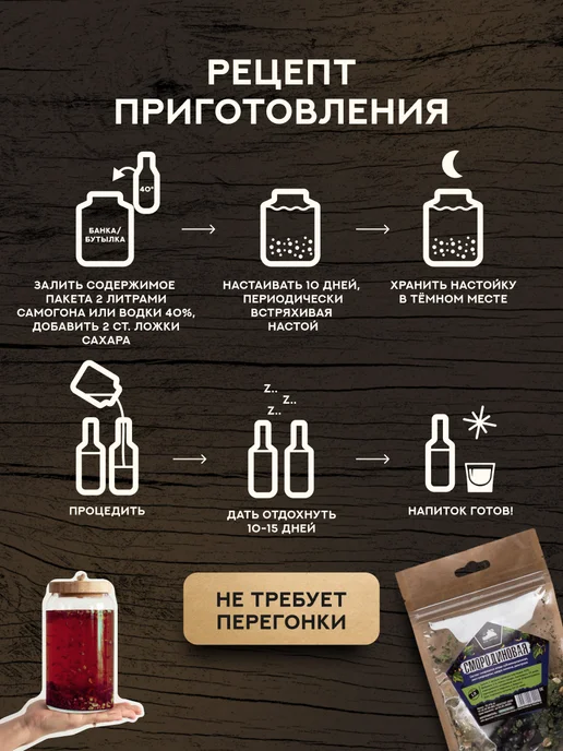 Дед Алтай Набор для приготовления настойки Смородиновая, вариант, фото 3
