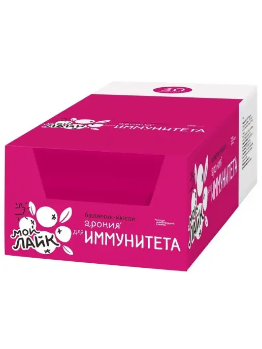 ЛЕОВИТ Батончик мюсли Арония для иммунитета 30 шт 25г, 30 шт, 25 г, фото 2