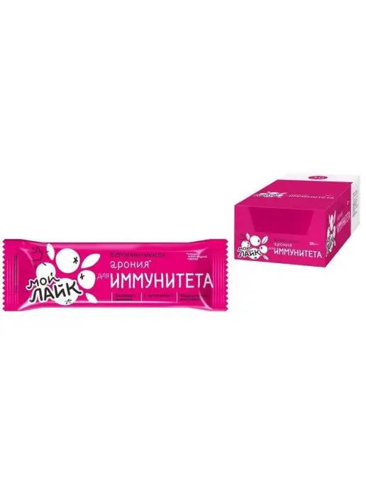 ЛЕОВИТ Батончик мюсли Арония для иммунитета 30 шт 25г, 30 шт, 25 г, фото 4