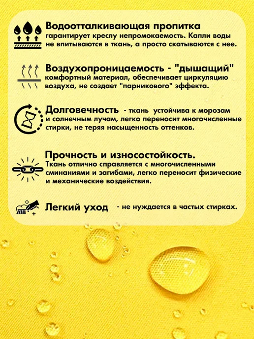 COOLPOUF Кресло-мешок Груша, Дюспо, Размер XXXL,коричневый, желтый, фото 6