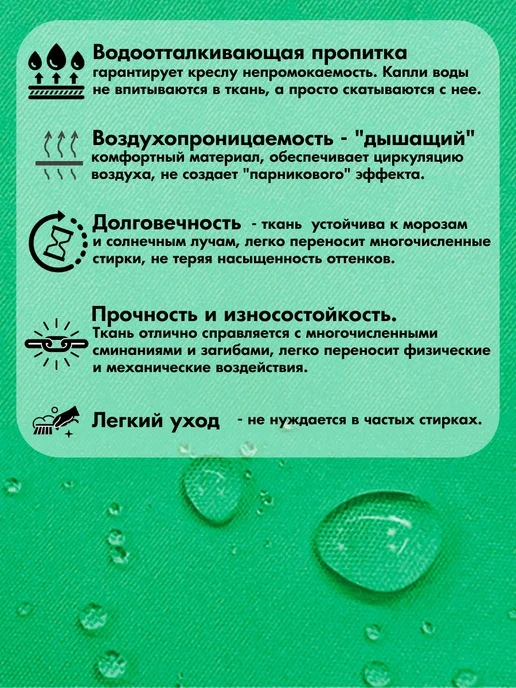 COOLPOUF Кресло-мешок Груша, Дюспо, Размер XXXL,коричневый, зеленый, фото 6