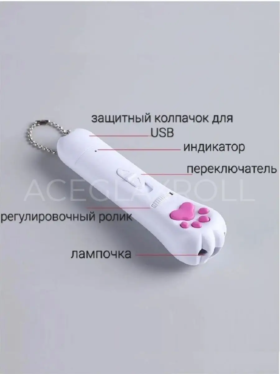 Лазерная указка для кошек и собак ACEGLAXROLL 90763262 купить за 282 ₽ в  интернет-магазине Wildberries