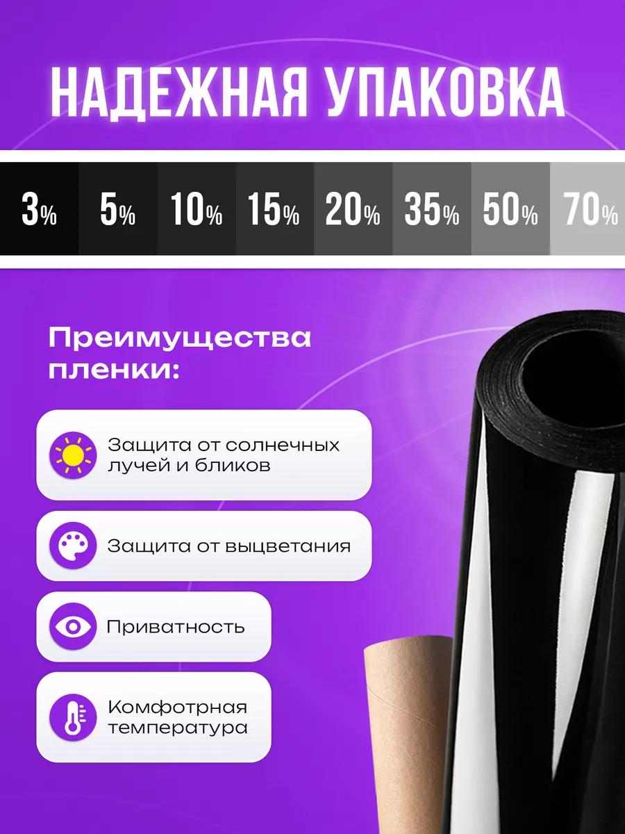 Пленка для автомобильной тонировки 5% Car-sun 90769727 купить за 388 ₽ в  интернет-магазине Wildberries