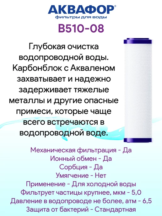 Аквафор B510-08 сменный модуль картридж фильтр, вариант, фото 3