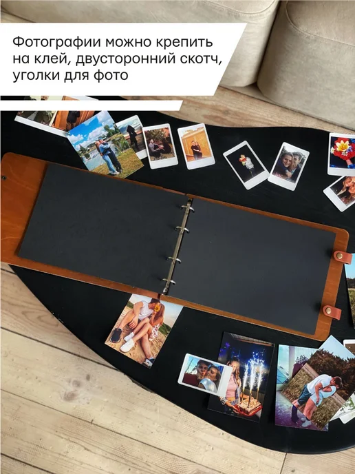 Деревянный Позитив Фотоальбом деревянный, коричневый, фото 6