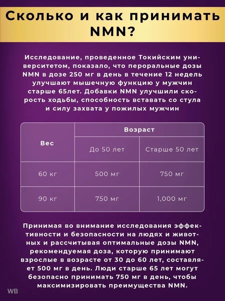 NMN, никотинамид мононуклеотид Энерго Био Системы 90865882 купить в  интернет-магазине Wildberries