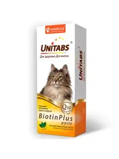 Паста Юнитабс BiotinPlus для кошек, 120мл Unitabs 91000295 купить за 485 ₽ в интернет-магазине Wildberries