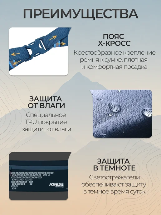Aonijie Спортивная сумка на пояс для бега и велоспорта, вариант, фото 4
