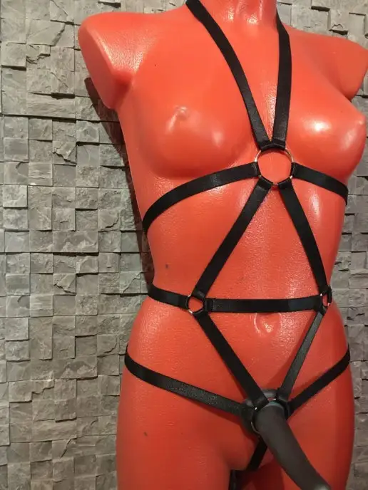 Brend 76 Портупея с кольцом для страпона, черный, фото 4
