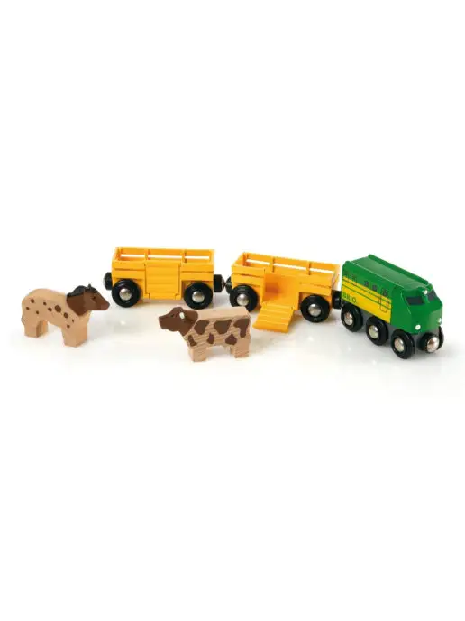 BRIO Грузовой поезд с животными 33404, желтый
