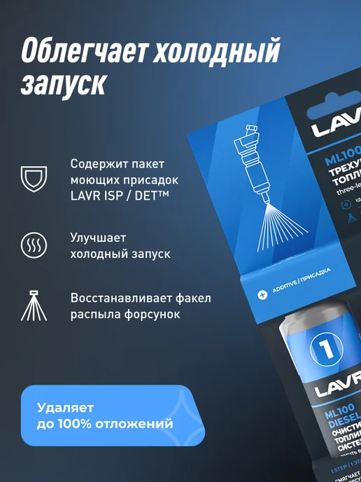 LAVR Очиститель топлива присадка для автомобиля, вариант, фото 2