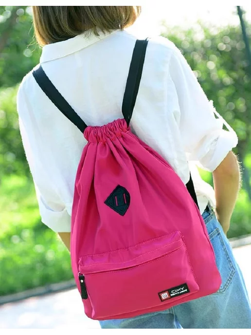 ClapBag Рюкзак спортивный сумка-мешок, розовый, фото 6