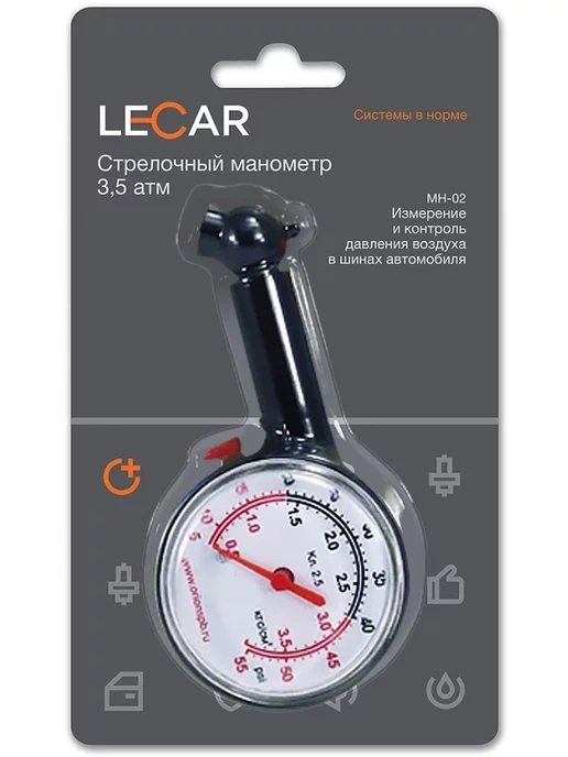LECAR Манометр механический 000022706 (1шт), 1 шт