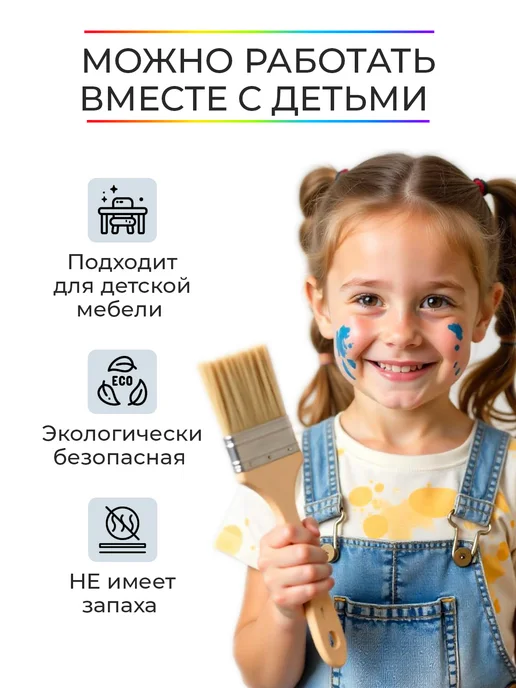 ModoColore Краска для мебели меловая белая, белый, фото 5