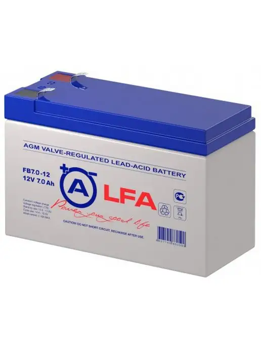 Alfa Battery Батарея FB 7-12 Вольт 7 Ач 12V 7AH для инкубаторов