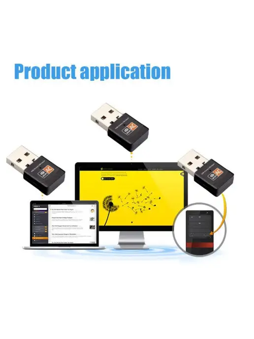 Palmexx USB Wi-Fi Адаптер 600Mbps, 2.4GHz и 5GHz с антенной, DUAL 2.4 b g, фото 8