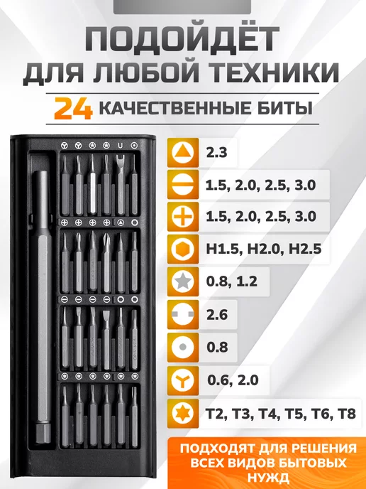 Isa Набор отверток с 24 битами в кейсе, черный, фото 2