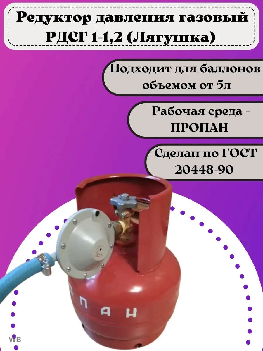ПРОГАЗ Регулятор Давления (Редуктор) Пропановый Бытовой РДСГ 1-1.2.