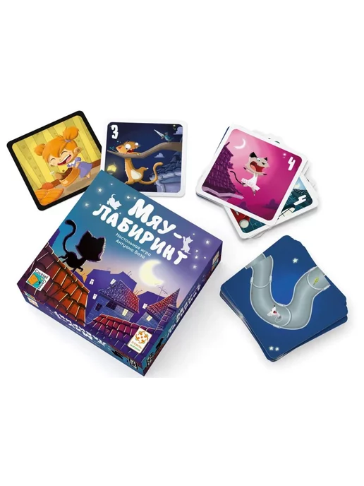 Стиль Жизни Мяу-лабиринт настольная игра для детей 6+, синий, фото 2