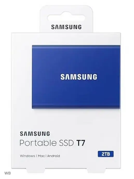 Samsung Внешний SSD T7 2 TB, синий, 2 ТБ, фото 6