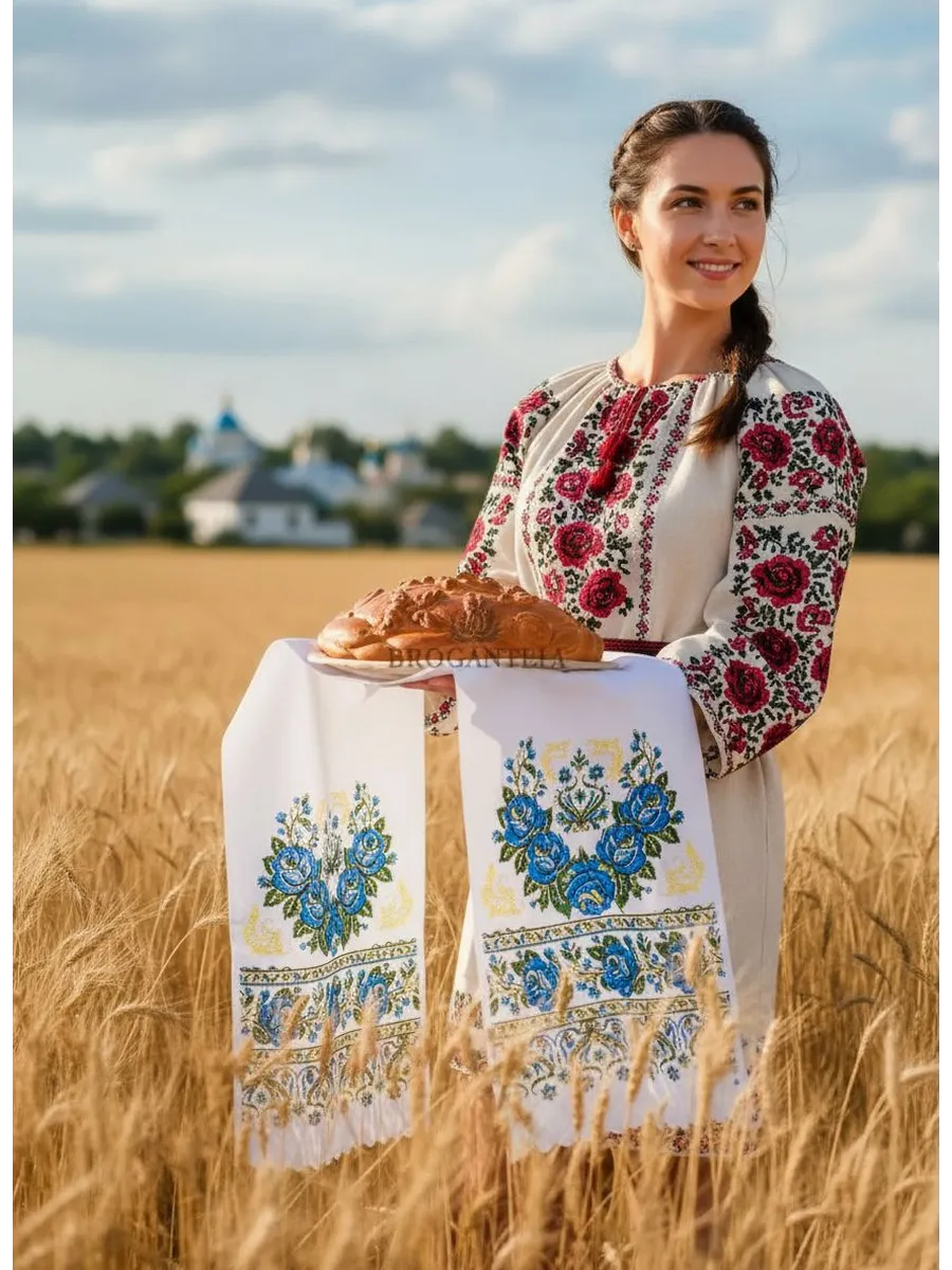 Рушник под каравай на свадьбу 36x150