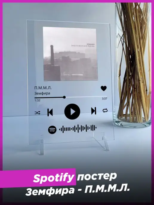 Spotify Poster Spotify постер Земфира спотифай фигурка подарок подруге