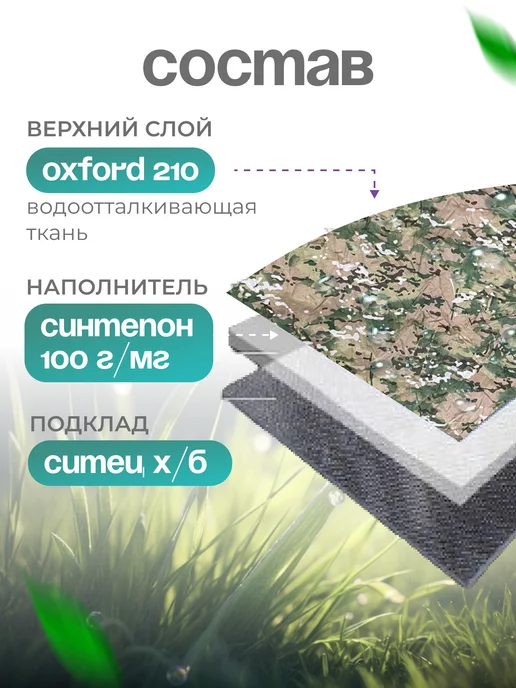 Campplanet Спальный мешок с капюшоном теплый, зеленый, фото 2