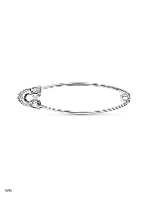 ACCENT jewelry Брошь серебро Ножницы, серебристый, фото 2