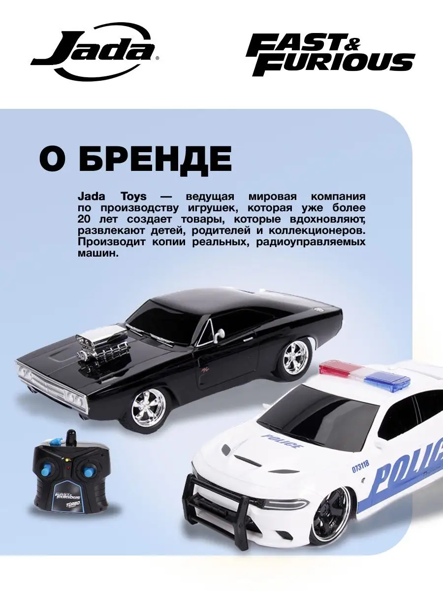 Набор Р/У Fast & Furious 1:16 2015&1970 Dodge Charger JADA TOYS 91547024  купить в интернет-магазине Wildberries