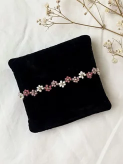 Браслет из бисера ромашки Ami made this 91603441 купить за 471 ₽ в интернет-магазине Wildberries